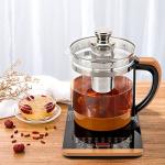 Electric Health Pot Electric Glass Kettle for Boiling Water Tea Maker with Infuser Multifunction Kettle with 18 Smart Menu Stew Pot Temperature Control, 1.8L