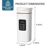 Kingbull Travel Electric Multifunction Kettle Portable 500 ml,304 Stainless Steel,LED Display Screen,Temperature Adjustable,BPA Free, Child Lock, Auto Shut off