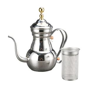 KICHOUSE Tea Kettle Tea Filter Handle Container Kettle: Arabic for Leaf Arabian Hand Silvery Loose Multi-Function Steel East Decorative Wine Pour Gooseneck Cruet Net, Infuser Drip Teapot Pot, Kettle