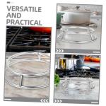 FUNOMOCYA Pot Holder Pan Stand Pot Kettle Rack Holder Serving Stand Wok Stand Pan Skillet Rack Tripod Stand Camping Wok Holder Desk Stainless Steel Multifunction