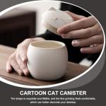 Luxshiny Cat Ceramic Mini Tea Kettle & Sugar Coffee Mugs - 160ml Multi-function Decorative Storage Jar