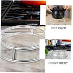FUNOMOCYA Pot Holder Pan Stand Pot Kettle Rack Holder Serving Stand Wok Stand Pan Skillet Rack Tripod Stand Camping Wok Holder Desk Stainless Steel Multifunction