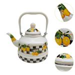 Bothyi Creative Enamel Tea Kettle, Water Pitcher Heat Resistant Multiuse Lemon Enamel Pot, 2.5L