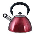 Mr. Coffee Morbern 1.8 Quart Stainless Steel Whistling Tea Kettle, Red