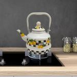 Bothyi Creative Enamel Tea Kettle, Water Pitcher Heat Resistant Multiuse Lemon Enamel Pot, 2.5L