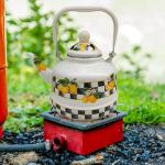 Bothyi Creative Enamel Tea Kettle, Water Pitcher Heat Resistant Multiuse Lemon Enamel Pot, 2.5L