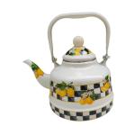 Bothyi Creative Enamel Tea Kettle, Water Pitcher Heat Resistant Multiuse Lemon Enamel Pot, 2.5L
