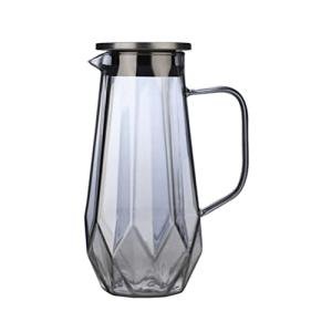 PACKOVE Delicate Glass Water Carafe High-temperature Resistant Pitcher for Home Use Stylish Multi-function Kettle for Tea and Cold Beverages for Entertaining Guests