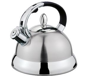 Cilio Conte 18/8 Stainless Steel Whistling Water Kettle, 2 Qt, Silver - Hot Water Kettle Electric - Tea Kettle Stove Top - Water Boiler - Gooseneck Kettle - Electric Kettles Boiling Water - 2 Steel