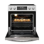 Kenmore Front Control Electric Range Oven with 5 Cooktop Elements with 7 Cooking Power Options, True Convection, Steam and Self Clean, Freestanding Oven, 4.8 cu. ft. Capacity Stainless Steel