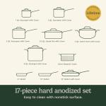 Cuisinart 17-Piece Cookware Set, Chef's Classic Nonstick Hard Anodized, 66-17