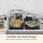 Cuisinart 7-Piece Cookware Set, Chef's Classic Stainless Steel Collection, 77-7P1