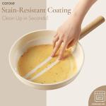 CAROTE 14pcs Ceramic Cookware Set, Pots and Pans Set Non Stick, Nonstick Cookware Set, Dishwasher Safe Non-toxic Healthy Nonstick Cooking Set, with Frying Pans Set, Cream