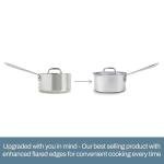 All-Clad D3 3-Ply Stainless Steel Cookware Set 10 Piece, Induction Compatible, Oven Broiler Safe 600F, Kitchen Cooking Set w/ Fry Pans, Saucepans, Saute Pans, Stockpot, Lids, Pots and Pans, Silver