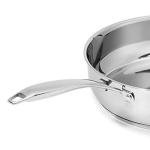 Amazon Basics Stainless Steel Cookware 11-Piece Set, Oven Safe, Pots and Pans, Induction-Ready, Even Heating, Easy to Clean, Heavy Duty, Silver