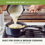 GreenPan Prime Chatham 1QT & 2QT Saucepan Pot Set with Glass Lids, Hard Anodized Diamond Infused Ceramic Nonstick, PFAS-Free, Dishwasher Safe, Oven Safe, Multipurpose Chefs Pan, Stay-Cool Handle,Black