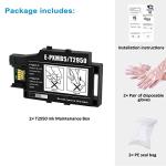 LiTuhorse WF-100 Maintenance Box, T2950 Maintenance Box Waste Ink Tank Remanufactured for WF-100 WF-110 EC-C110 Wireless Mobile Printer 2 Pack