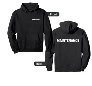 Maintenance Staff front and back print Pullover Hoodie