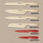 HUNTER.DUAL Knife Set, 12-PC Colorful Kitchen Knife Set, 6 Sharp Kitchen Knives with Covers for Cooking, Cutting&Chopping (Beige)