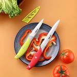 VITUER Chef Knife, 3PCS Kitchen Knife, Multicolor Stainless Steel Sharp Chef Knife Set (3Pack, Yellow, Red, Green)
