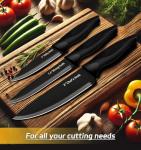 XANAPON Knife Set, 14 Pieces Kitchen Knife Set, High Carbon German Stainless Steel, Dishwasher Safe Cutlery with Sharpener, Black