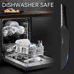 HUNTER.DUAL Knife Sets for Kitchen with Block, 15 Piece Knife Set with Built-in Sharpener, Dishwasher Safe, German Stainless Steel, Black