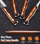 Naitesen 4PCS Hand Forged Butcher Knife and Kitchen Knife 2 in 1 Set, Heavy Duty Meat Cleaver Serbian Chef Knife Breaking Knife Boning Knife for Meat Cutting BBQ Gifts for Men Women