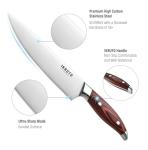 3-Piece Kitchen Knife Set – Includes Ultra-Sharp Chef Knife, High Carbon Stainless Steel Blades with Ergonomic Pakkawood Handles, Professional Knives Set for Kitchen, Elegant Gift Box