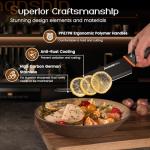 Knife Set, Astercook 15 Pcs Dishwasher Safe Kitchen Knife Set with Built-in Sharpener, High Carbon German Stainless Steel Black Knife Block Set