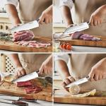 3-Piece Kitchen Knife Set – Includes Ultra-Sharp Chef Knife, High Carbon Stainless Steel Blades with Ergonomic Pakkawood Handles, Professional Knives Set for Kitchen, Elegant Gift Box
