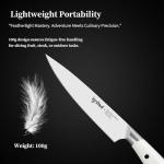 IGNITED CUTLERY 5 inch Paring Knife, German 1.4116 Stainless Steel Fruit Vegetable Peeling Knives, Ivory White Handle, Razor Sharp Small Kitchen Knife with Gift Box