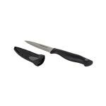 Farberware Edgekeeper 3.5-Inch Paring Knife with Self-Sharpening Blade Cover, High Carbon-Stainless Steel Kitchen Knife with Ergonomic Handle, Razor-Sharp Knife, Black