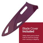 Zyliss Utility Knife with Sheath Cover - Precision Knife for Cutting & Slicing - Paring Knife for Meat, Fruits & Vegetables - Culinary Kitchen Knife - 5.5" Carbon Stainless Steel Blade - Purple