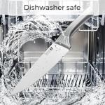 KINGSTONE Kitchen Knife Set with Block,14 Pcs German Stainless Steel Knife Set with Built-in Sharpener, Dishwasher Safe Knife Block Set (walnut, 14pcs)