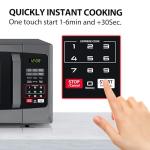 Toshiba 800w 23L Microwave Oven with Digital Display, Auto Defrost, One-touch Express Cook with 6 Pre-Programmed Auto Cook, and Easy Clean - Black - ML-EM23P(BS)