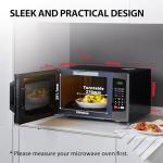 Toshiba 800w 23L Microwave Oven with Digital Display, Auto Defrost, One-touch Express Cook with 6 Pre-Programmed Auto Cook, and Easy Clean - Black - ML-EM23P(BS)