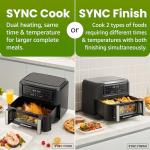 Elite Gourmet Dual Zone 11QT Air Fryer Oven