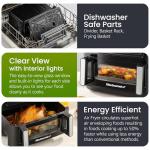 Elite Gourmet Dual Zone 11QT Air Fryer Oven