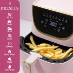 Paris Hilton 6-Quart Nonstick Air Fryer, Pink