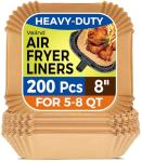 Disposable Air Fryer Liners - 200 Pack