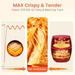 Compact 2.1QT Air Fryer with Adjustable Controls