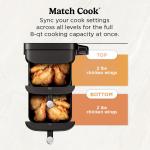 Ninja 8 QT Double Basket Air Fryer, Black