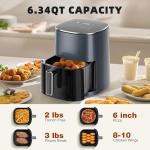 Elevon 6QT Digital Air Fryer with Clear Window