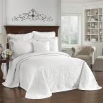Charleston King Size Cotton Bedspread - White