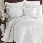 Charleston King Size Cotton Bedspread - White