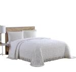 Beatrice Medallion Chenille Bedspread, Full, White
