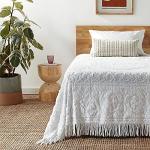 Beatrice Medallion Chenille Bedspread, Full, White