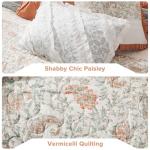 Madison Park Coral Floral Cotton Quilt Set