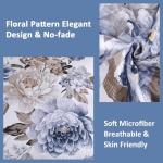 Blue Floral Quilt Set for Queen Size Bed