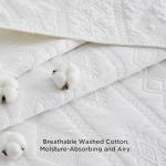 Bedsure Cotton Quilt Set - Queen, 3-Piece Geometric